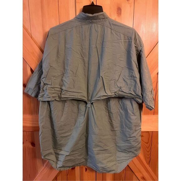 Cabela’s outdoor gear, short sleeve button up shirt size XL green ￼(1334) - Picture 3 of 3